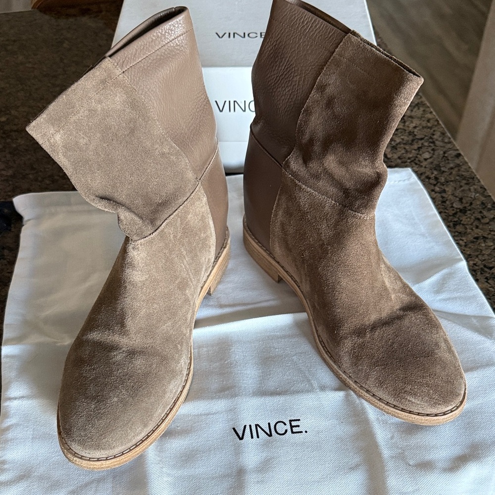 Vince Women's Brown Suede Ankle Boots
